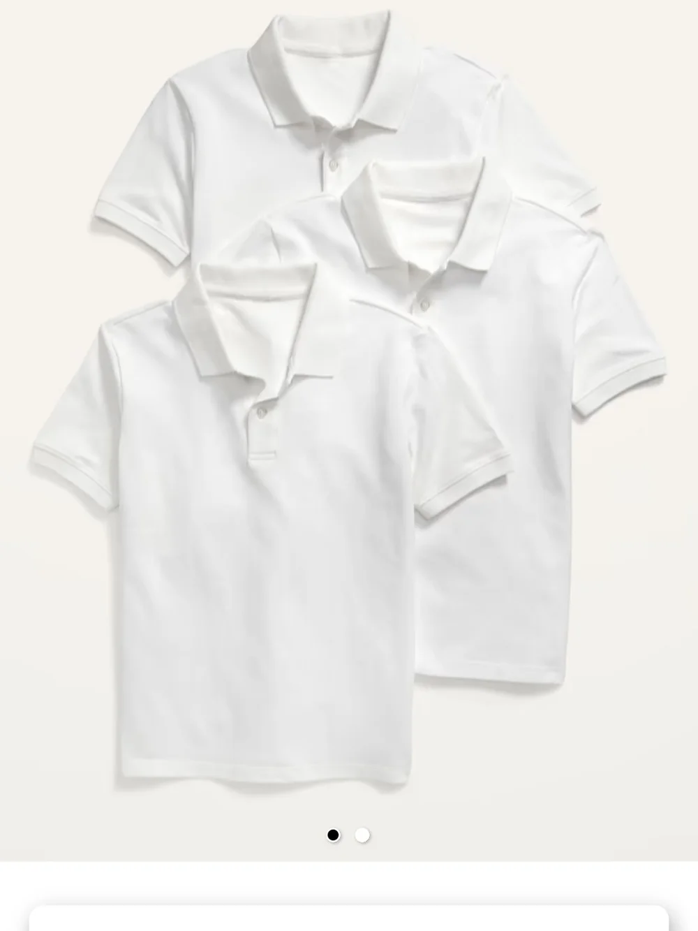 Old Navy White Kids Polo Shirt - Short Sleeve Button Placket